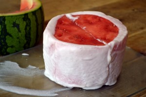 watermeloentaart met kokosroom