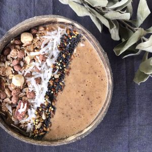 Almond butter smoothie bowl